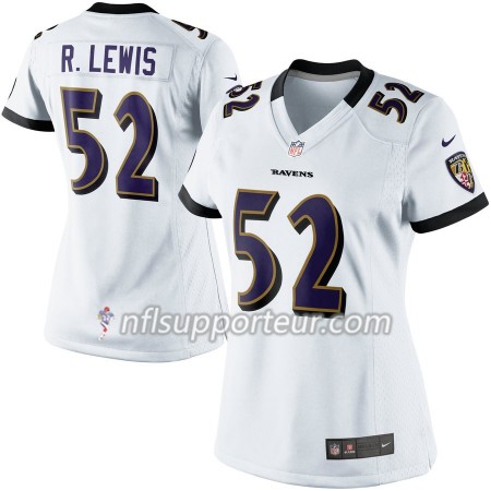 Maillot Femme Baltimore Ravens Ray Lewis 52 Nike Blanc 